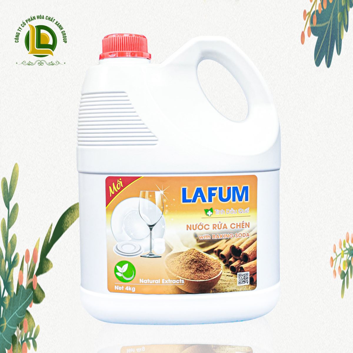 Nước rửa chén 4kg hương Quế