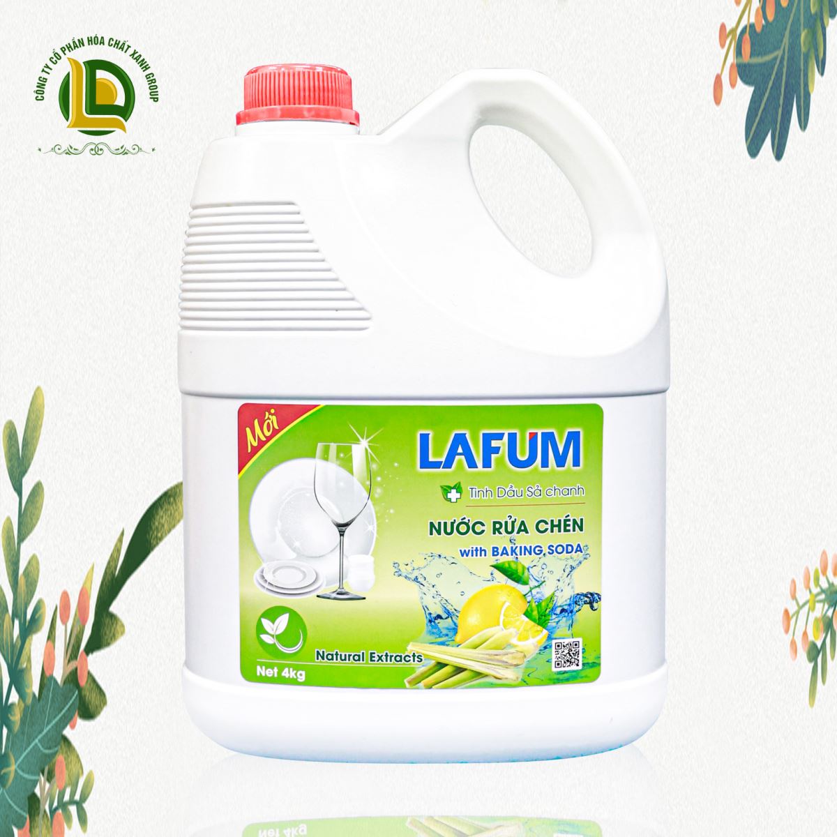 Nước rửa chén 4kg hương Chanh Sả