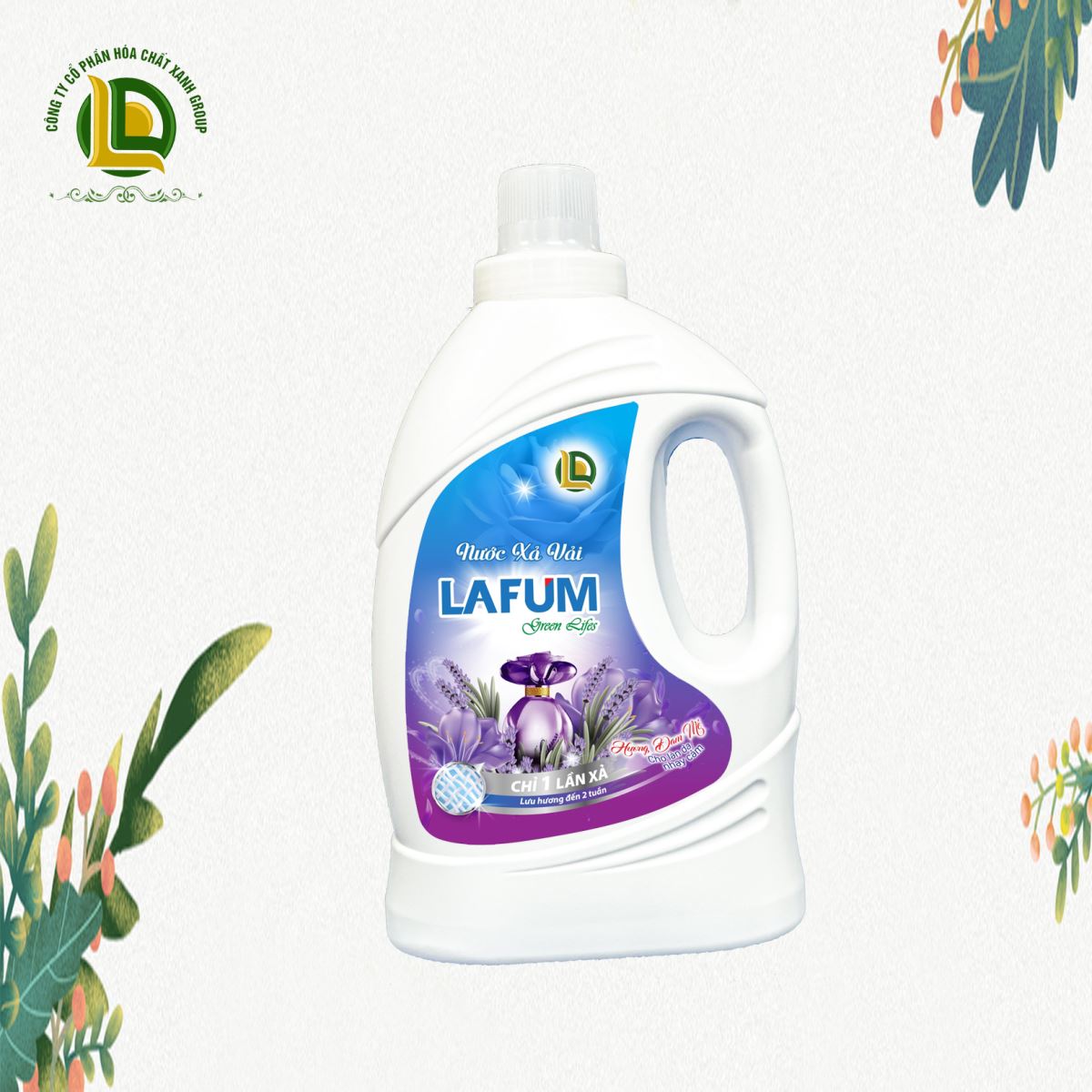 Nước xả vải hương Cỏ May 3.2 lít